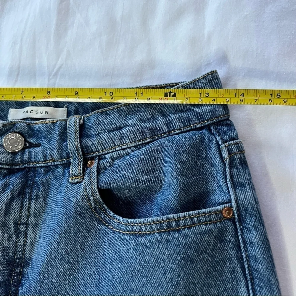 PacSun high rise straight blue denim jeans mom baggy 9567
